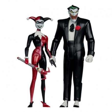 Batman: la serie animada DC Direct Figuras Harley Quinn & The Joker (Mad Love) (Gold Label) 18 cm