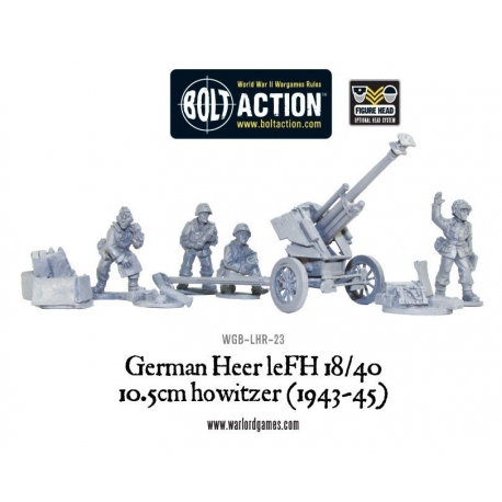 Late War German LeFH 10.5cm Gun & Crew