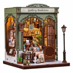Maqueta Model Kit Miniature House Gallery Bookstore 20 x 16 cm