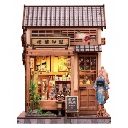 Maqueta Model Kit Miniature House Sakura O Kimono Shop 19 x 14 cm