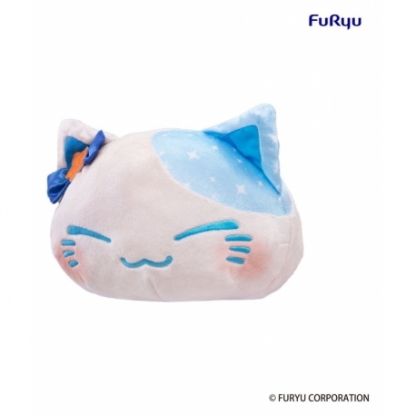 Nemuneko Cat Big Plush Figure Blue 35 cm