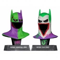 Batman DC Direct Mini Réplica 1/3 Pack de 2 Máscaras de Batman Hush & Knightfall (Jokerized) (Gold Label) 18 cm