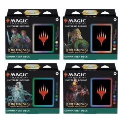 Magic the Gathering The Lord of the Rings: Tales of Middle-earth Mazos de Commander Caja (4) (Inglés) de Wizards of the Coast