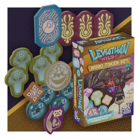 Pack deluxe Leviathan Wilds Wood Token Pack de Moon Crab Games