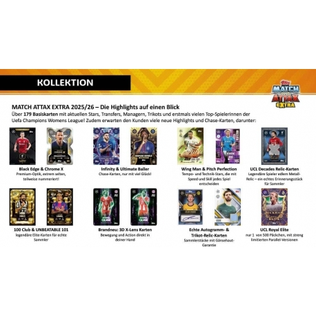 UEFA Champions League Match Attax Extra Cartas Coleccionables 2025/26 Caja de Sobres (32)
