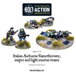 Italian Airborne Flamethrower, Sniper and Light Mortar Teams