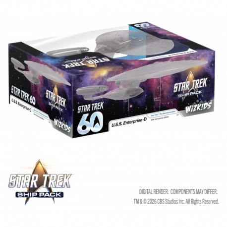 Star Trek Ship Pack Boxed Miniaturas prepintadas U.S.S. Enterprise - 60th Anniversary Edition 22 cm