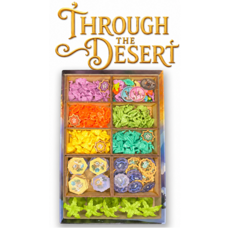 Insert compatible with THROUGH THE DESERT board game by Without Mess