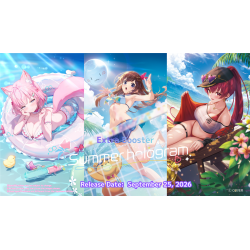 hololive OFFICIAL CARD GAME Summer hologram Extra Booster Display (8 Packs) (Inglés) de Bushiroad