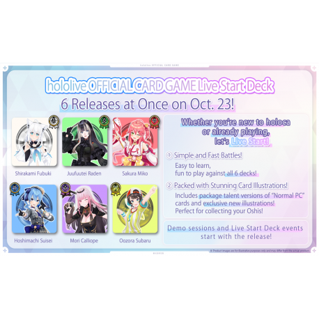 hololive OFFICIAL CARD GAME Live Start Deck Sakura Miko Display (6 Decks) (Inglés) de Bushiroad
