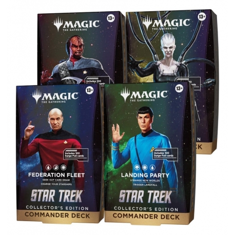 Magic the Gathering Star Trek Mazos de Commander de edición de coleccionista Caja (4) (Inglés) de Wizards of the Coast