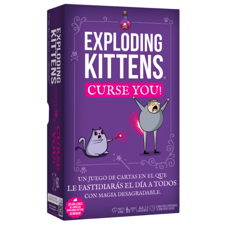 Juego de cartas Exploding Kittens: Curse You! de Asmodee