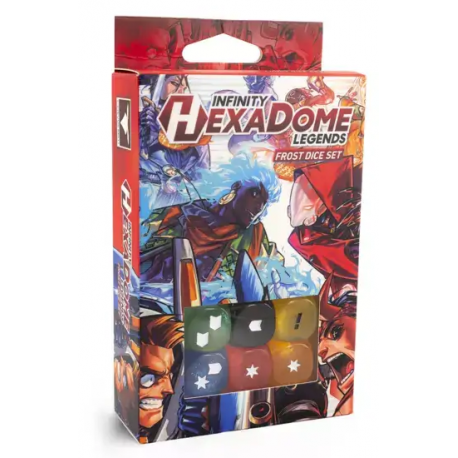 Infinity HexaDome Legends Frost Dice Set by Corvus Belli