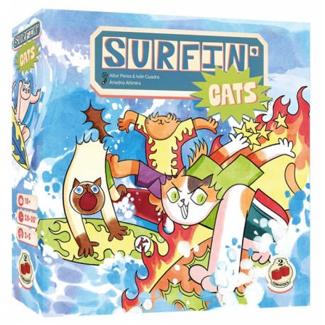 Surfin’ Cats card game from 2 Tomatoes Games (Spanish)