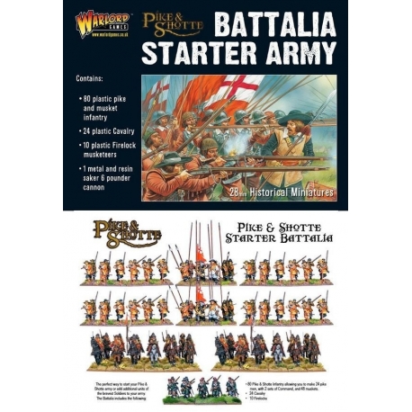 P&S Battalia Starter Army Box (80 Inf, 24 Cav, 10 Firelocks)