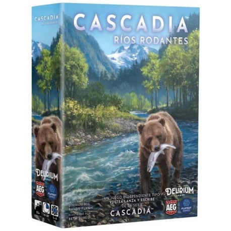 Juego de mesa Cascadia: Ríos Rodantes de Delirium Games