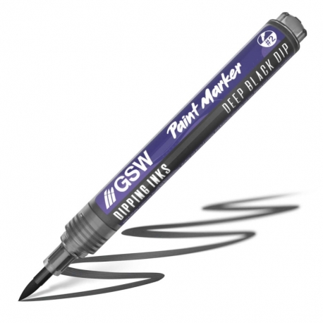 Dipping Ink Marker - DEEP BLACK DIP