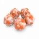 5x Dados D20 20mm - Naranja Blanco Mármol
