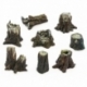 Medium-sized tree stumps