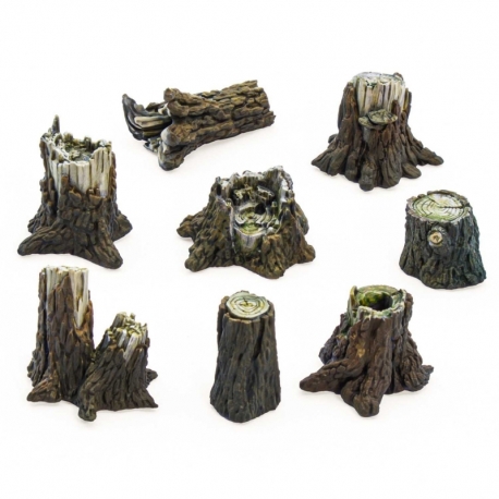 Medium-sized tree stumps