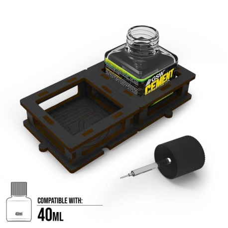 Anti-tip support for square glue pots x2