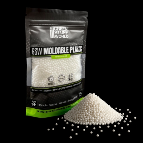 Plástico Moldeable Pellets - Blanco 100gr