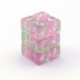 12x Dados D6 16mm - Rosa Claro