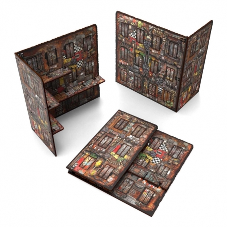 Pre-painted three-story foldable ruins WTC - Orcs