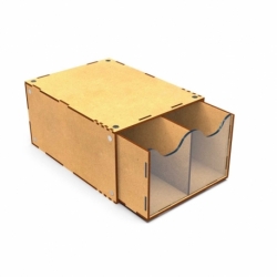 Half module of stackable drawers with 2 vertical drawers