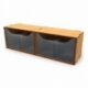Compact horizontal organizer with 2 double drawers