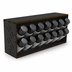 Black Horizontal Paint Organizer for 30ml Paints - COMPACT