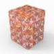 36x Dice D6 12mm - Orange/Transparent Pink
