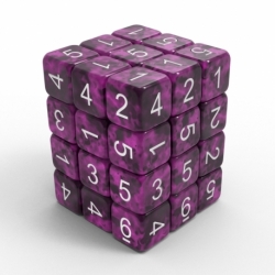 36x Dice D6 12mm - Violet Black
