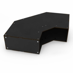 Empty stackable corner module - Black