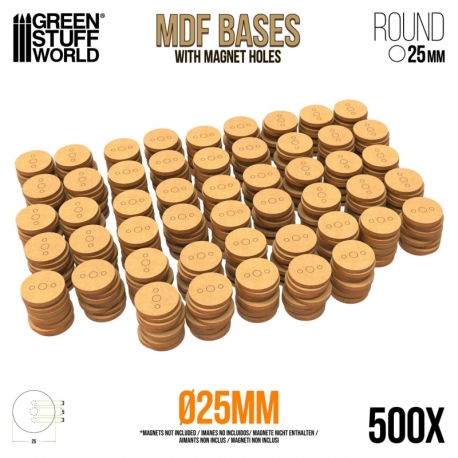 DM Bases - Round 25 mm (Pack x500)