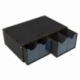 Stackable drawer unit with 4 vertical drawers - Black