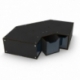 Stackable corner module with 3 drawers - Black