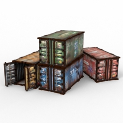 Contenedores WTC prepintado (Pack x4)