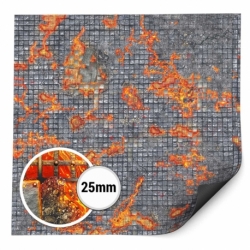 Neoprene Dungeon Mat with Tiles - Lavaforge 120x120cm