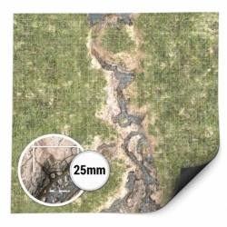 Neoprene Dungeon Mat with Grid - Duskriver Meadows 120x120cm