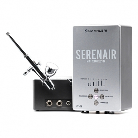 Serenair Gaahleri Airbrush Kit with Silent Compressor