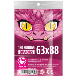  Fundas Dragón Magenta 63x88mm de Tranjis Games