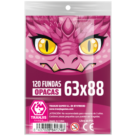 Magenta Dragon Sleeves 63x88mm from Tranjis Games