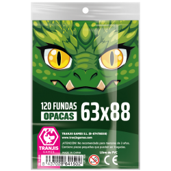 Fundas Dragón Verde 63x88mm de Tranjis Games