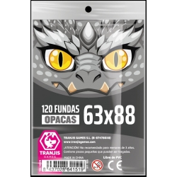 Fundas Dragón Gris 63x88mm de Tranjis Games
