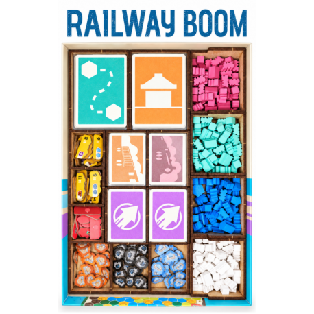 Inserto compatible con juego de mesa RAILWAY BOOM de WithOut Mess