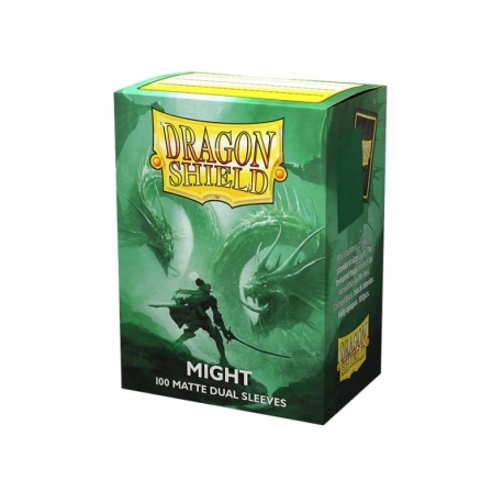 Standard Dual Matte Might Green Sleeves (100 sleeves) - Dragon Shield
