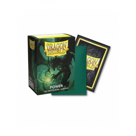 Standard Matte Cases - 63mm x 88mm Metallic Green / Power - Dragon Shield