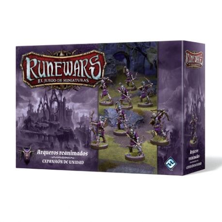 Este pack incluye todo lo necesario para añadir 1 unidad de Arqueros reanimados a tu ejército Runewars