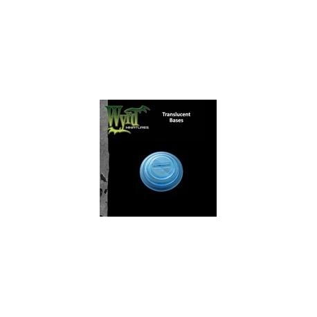 Blue Translucent 40Mm Bases (5Pk)